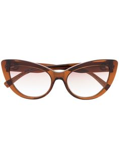 Versace Eyewear солнцезащитные очки в оправе кошачий глаз с декором Medusa