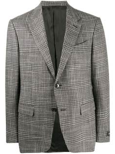 Ermenegildo Zegna однобортный пиджак в ломаную клетку