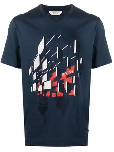 Ermenegildo Zegna футболка с геометричным принтом