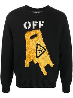 Off-White джемпер вязки интарсия