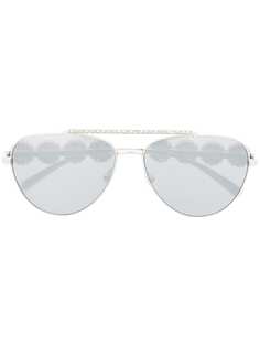 Versace Eyewear солнцезащитные очки-авиаторы в массивной оправе
