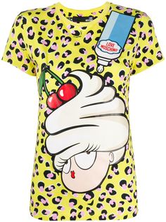 Love Moschino футболка с круглым вырезом и леопардовым принтом