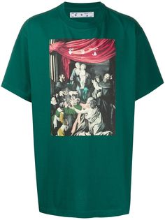 Off-White футболка с принтом Caravaggio