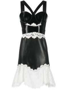 Alexander McQueen короткое платье с кружевом