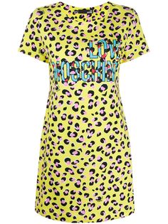 Love Moschino платье-футболка с леопардовым принтом