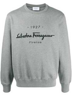 Salvatore Ferragamo толстовка с вышитым логотипом