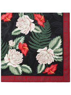 Gucci платок с цветочным принтом