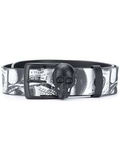 Philipp Plein ремень с принтом и декором Skull