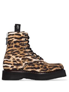 R13 ботинки с леопардовым принтом