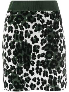 Kenzo трикотажная юбка с леопардовым принтом
