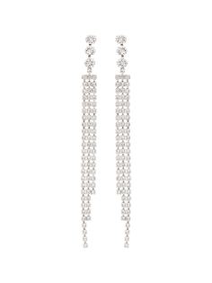 Isabel Marant серьги-подвески с бахромой из кристаллов