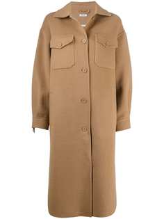 P.A.R.O.S.H. пальто с длинными рукавами и разрезами сбоку