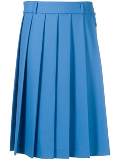 AMI плиссированная юбка на пуговицах