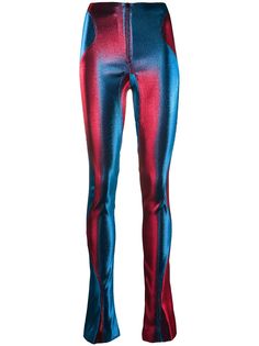 Mugler расклешенные брюки скинни в стиле колор-блок