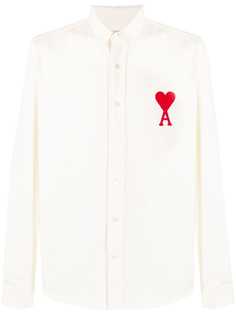 AMI рубашка с нашивкой-логотипом