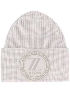 Ermenegildo Zegna шапка бини с нашивкой-логотипом