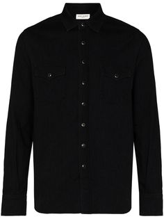Saint Laurent рубашка в стиле вестерн с эффектом потертости