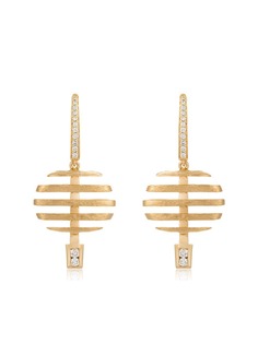 Annoushka маленькие серьги Garden Party из желтого и белого золота с бриллиантами