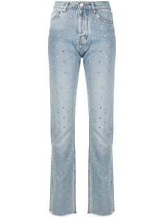 Alexandre Vauthier декорированные джинсы кроя слим с завышенной талией