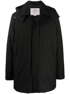 Woolrich однобортное пальто с капюшоном