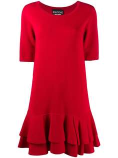 Boutique Moschino платье с короткими рукавами и оборками