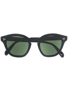 Oliver Peoples солнцезащитные очки в круглой оправе с затемненными линзами