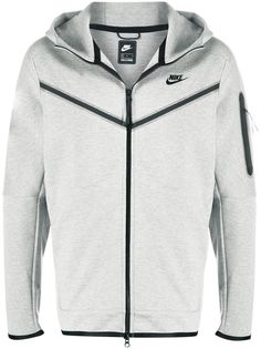Nike худи на молнии с вышитым логотипом