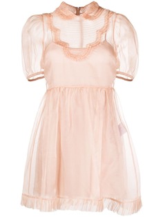 RedValentino расклешенное платье с оборками