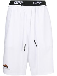 Off-White шорты с логотипом на поясе