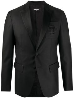 Dsquared2 пиджак с вышитым логотипом