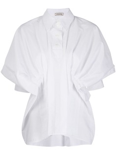 Nina Ricci рубашка с объемными рукавами и складками