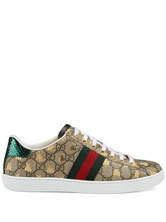 Gucci кроссовки Ace с узором GG Supreme