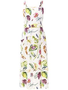 Adam Lippes платье с растительным принтом