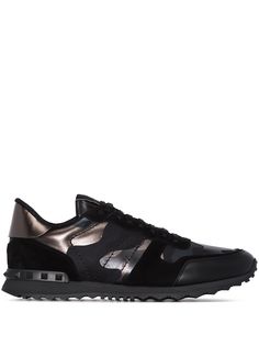 Valentino Garavani кроссовки Rockrunner с эффектом металлик