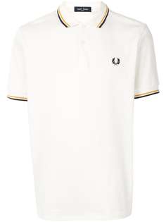 Fred Perry рубашка поло с отделкой в полоску и логотипом