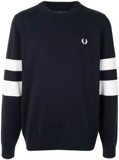 Fred Perry пуловер с полосками и логотипом