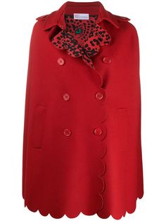 RedValentino кейп с фестонами