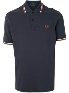 Fred Perry рубашка поло с отделкой в полоску и логотипом