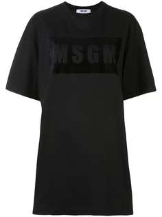 MSGM платье-футболка с логотипом