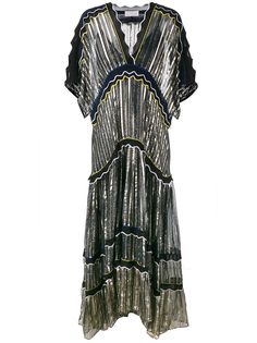 Peter Pilotto платье в пол с металлическим отблеском