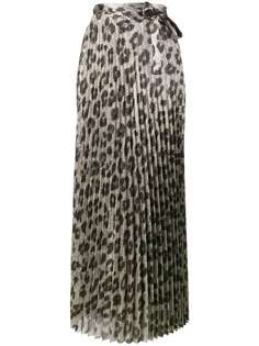 Haider Ackermann плиссированная юбка с леопардовым принтом