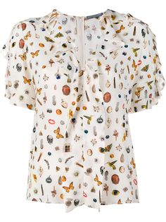 Alexander McQueen блузка с короткими рукавами Obsession