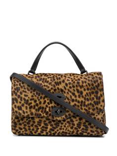 Zanellato сумка-тоут с поворотным замком и леопардовым принтом