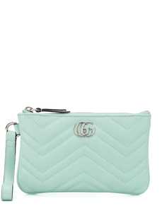 Gucci стеганый клатч с логотипом