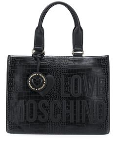 Love Moschino сумка-тоут с тиснением под кожу крокодила