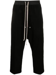 Rick Owens брюки с кулиской и низким шаговым швом