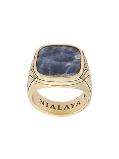 Nialaya Jewelry кольцо с гравировкой