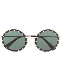 Valentino Eyewear солнцезащитные очки в круглой оправе