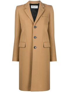 Saint Laurent пальто Chesterfield средней длины