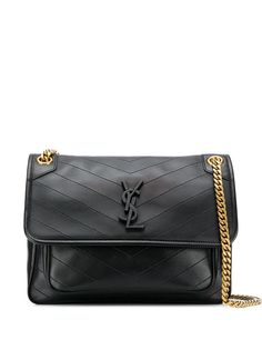 Saint Laurent сумка на плечо Niki с металлическим логотипом
